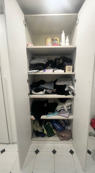 Armario esquinero blanco madera