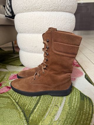 Stivaletti Frau camoscio marroni stivali sneakers