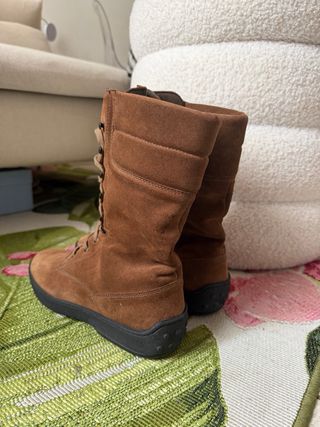 Stivaletti Frau camoscio marroni stivali sneakers