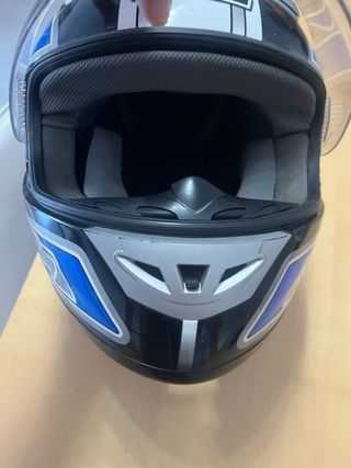Casco Moto RXA Negro/Blanco/Azul