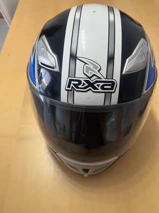 Casco Moto RXA Negro/Blanco/Azul