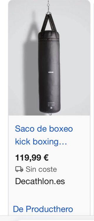Saco de boxeo kick boxing