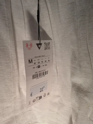 Top blanco con lazos Zara