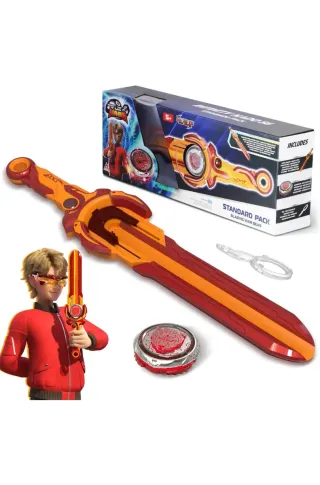 Lanzador de Espadas, peonza Luminosa, para niños