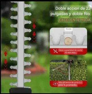 Tagliasiepi Senza Fili 22 Pollici (2 Batterie)