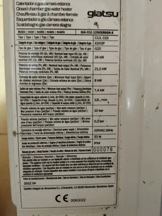 Termo Estanco Gas Natural