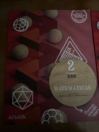 Libro matemáticas segundo de la ESO