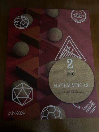 Libro matemáticas segundo de la ESO