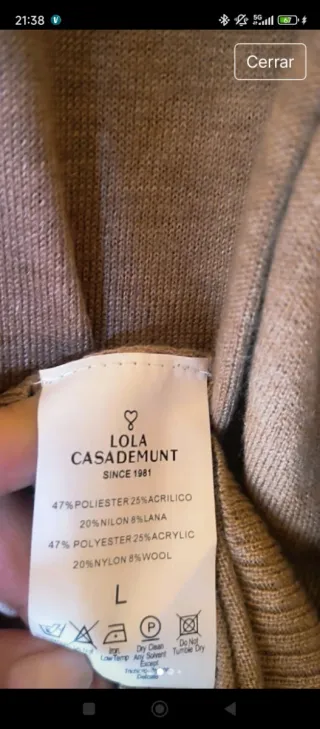 Vestido Lola Casademunt Camel Talla Única