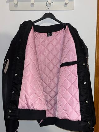 Abrigo MLS Negro y Rosa