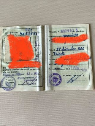 Documenti pensione ACEGA INPS Trieste