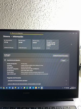 Portátil Huawei Matebook 14D i5