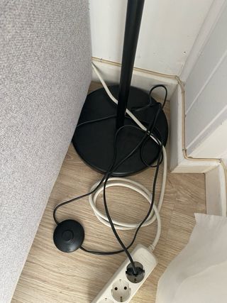 Lámpara de pie negra vintage