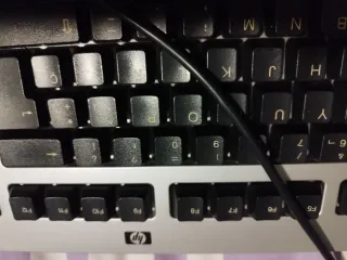 Teclado HP Plata y Negro