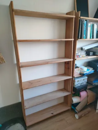 2 estanterías de pino ideal para taller o garaje