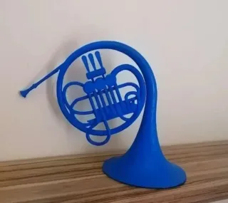Trompeta Francesa Azul Decorativa