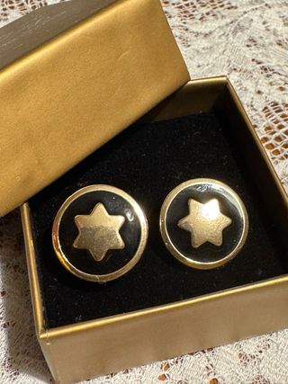 Gemelos para traje con estrella dorada