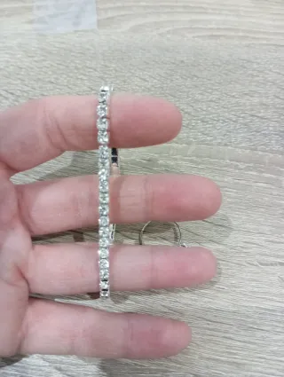 Conjunto de bisutería de Pulsera y Anillo Plateado