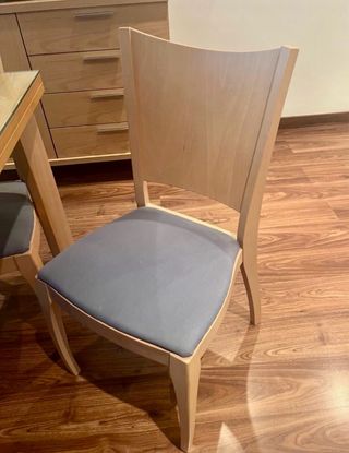 Conjunto Comedor 4 Sillas y Mesa Cristal