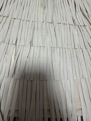 Falda flecos beige/marrón