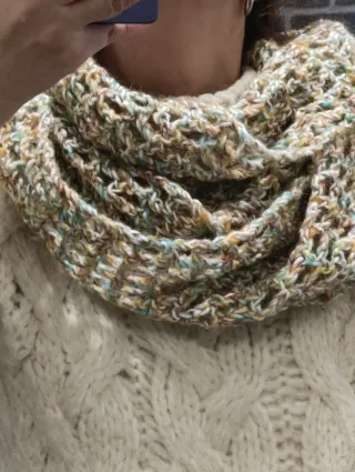 Bufanda de lana multicolor