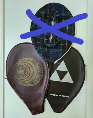 Foderi racchette tennis vintage Snauwaert Fischer