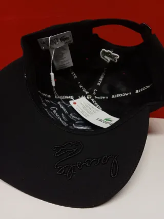 Gorra Lacoste Negra Talla única adulto