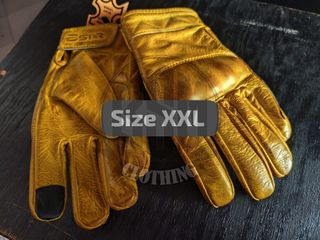 Guanti BSTAR Pelle Gold/Nero Taglia XXL