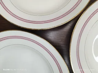 6 Platos Hondos Porcelana Francesa Vintage