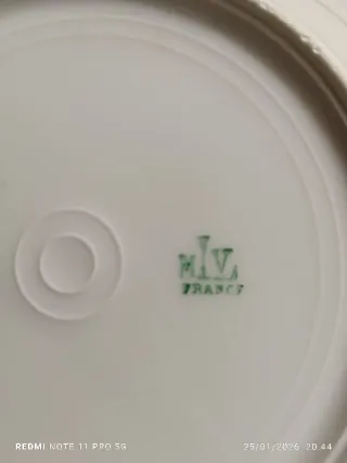 6 Platos Hondos Porcelana Francesa Vintage