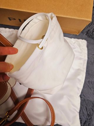 Bolso Pinko Marrón Naranja Tipo Cubo