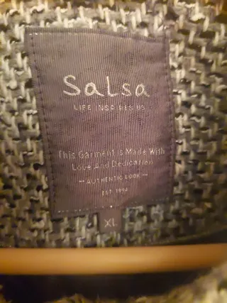 Abrigo Salsa Negro y Gris