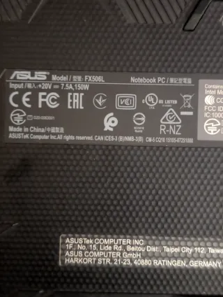 Despieces Asus FX506L Gaming