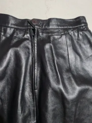 Gonna vera pelle nera taglia M