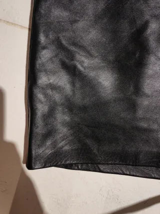 Gonna vera pelle nera taglia M