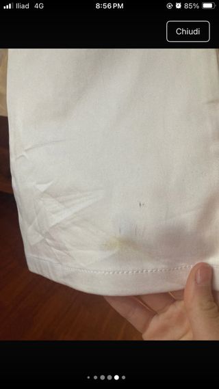 Jeans bianchi con ricamo taglia M