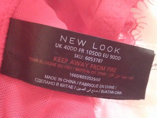 Soutien New Look 40DD Renda Vermelho