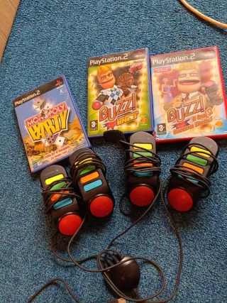 Juegos PS2 Monopoly + Buzz + Mandos
