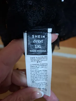 Top encaje lentejuelas negro