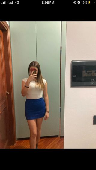 Minigonna blu taglia unica