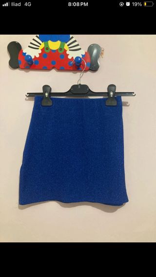 Minigonna blu taglia unica