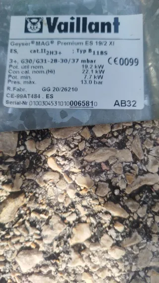 Calentador gas butano Vaillant Roto