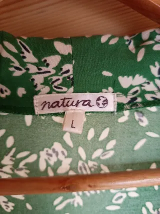 Vestido verde estampado Natura