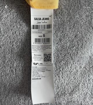 Vestido Salsa Jeans amarillo talla S