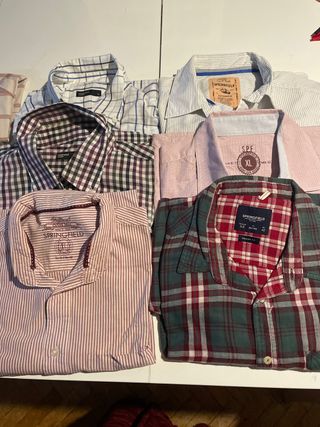 9 camisas. 5 SPRINGFIELD, 2 ZARA y 2 CEDAR WOOD.