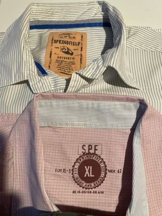 9 camisas. 5 SPRINGFIELD, 2 ZARA y 2 CEDAR WOOD.