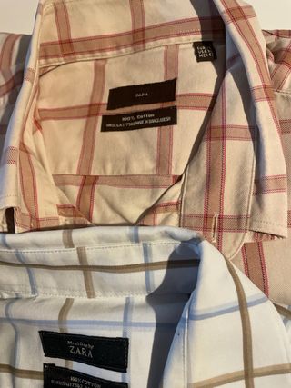 9 camisas. 5 SPRINGFIELD, 2 ZARA y 2 CEDAR WOOD.