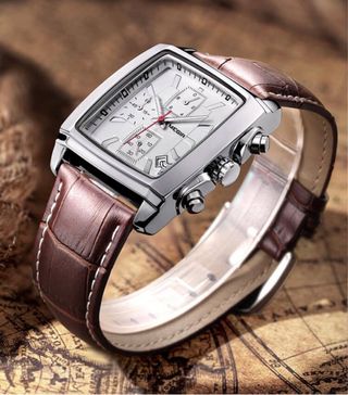 Reloj MEGIR Blanco y Marrón