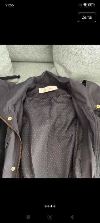 Gabardina Easy Wear azul marino talla 40