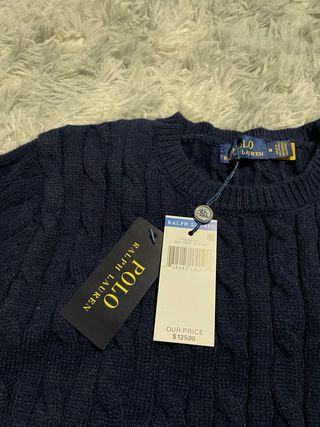 Jersey Polo Ralph Lauren Azul Cable Knit